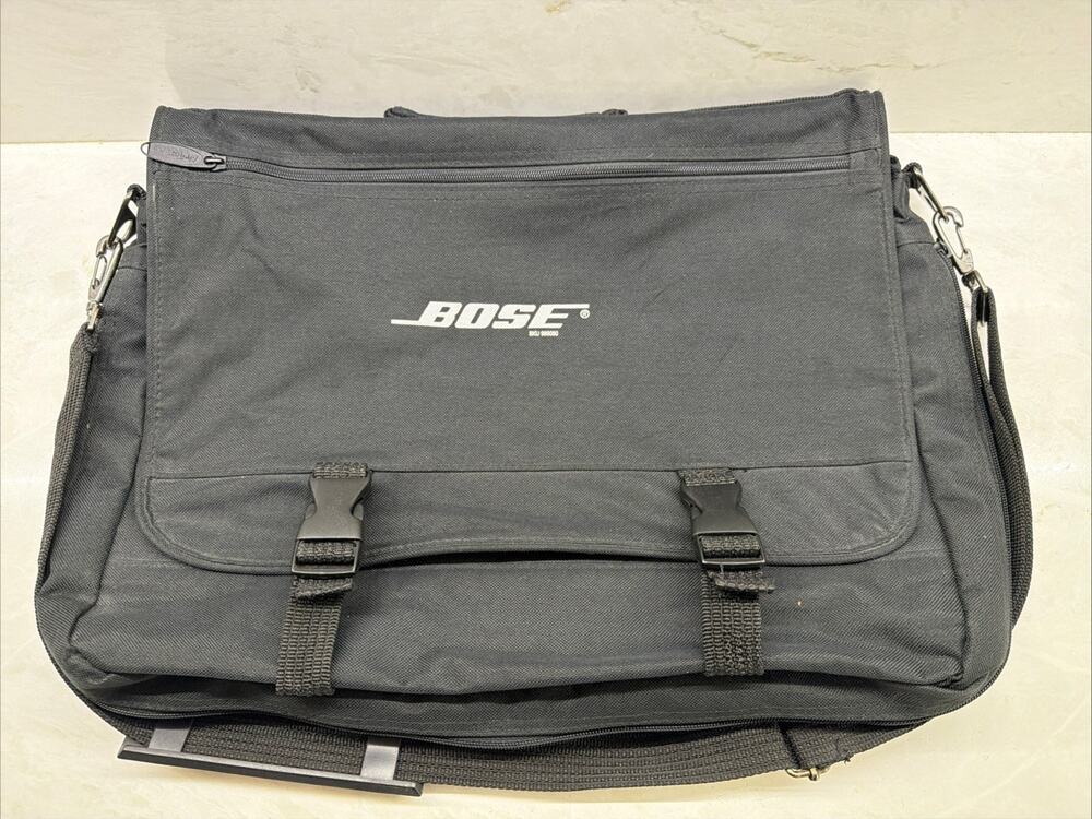 BOSE Black Large Messenger Bag with Multiple Compartments Vintage